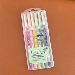 Marvy Uchida LePen Retro Colors Quick Drying Smear Resistant Pen Set